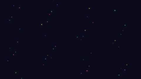 A minimalist dark background featuring scattered colorful glowing light dots 库存影片 335118008