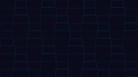 Minimalist dark background featuring a structured grid of glowing blue lines Vídeos de archivo 335149975