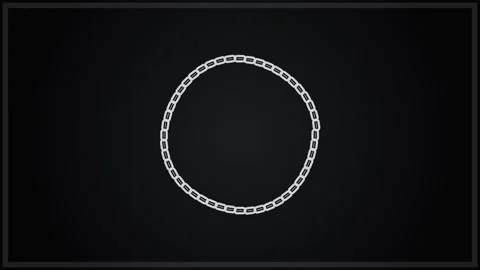 Minimalist dark background frame circle border modern abstract design element Stock Footage 344639575