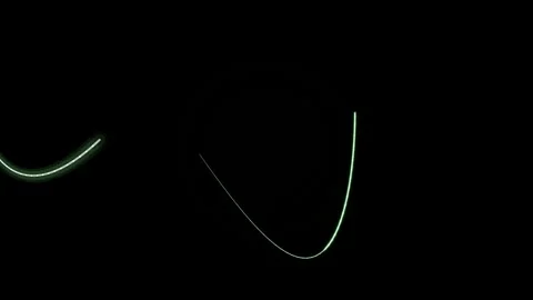 Minimalist Dark Background with Sweeping Neon Light Trails and Play Button Stock Footage 337516198