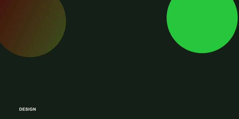 Minimalist dark background with two colored circles Иллюстрация