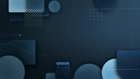 Minimalist Dark Blue Technology Abstract: Futuristic Digital Interface Desi.. 스톡 일러스트