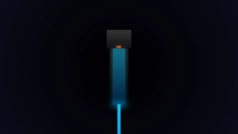 Minimalist dark composition featuring a small glowing orange square element Vidéo 335149870