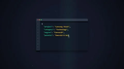 Minimalist Dark Computer Screen with Cursor Blinking on Empty Code Editor Stock Footage 348415310