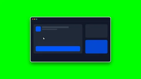 Minimalist dark dashboard interface template with a vibrant green background Stock Footage 340265074