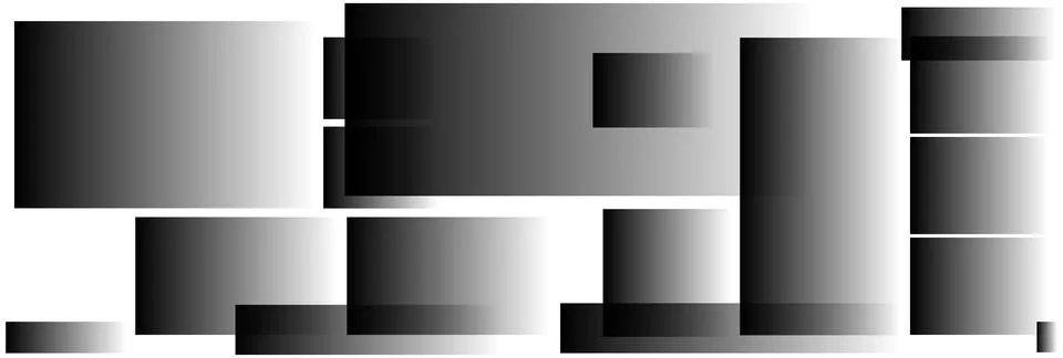 Minimalist dark grey gradient block artwork, Geometric monochrome abstract la Stock Illustration