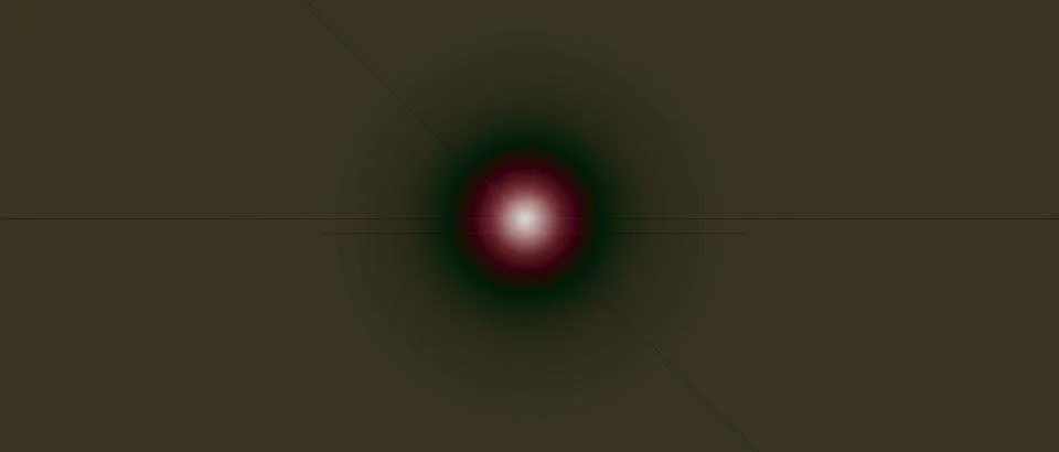 Minimalist Dark Olive Light Effect with Glowing Red Central Core Stock Illustration