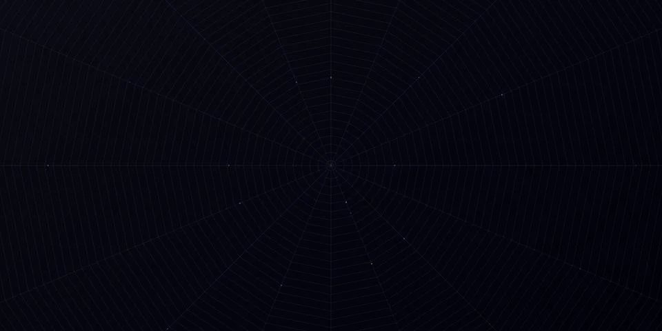 Minimalist dark spider web pattern on a black background Stock Illustration