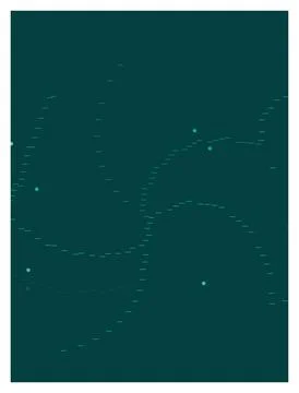 Minimalist dark teal background with scattered turquoise dashes and dots. 스톡 일러스트
