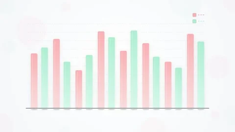 Minimalist Data Chart Template with Copy Space, Business Analytics Concept Stock Footage 346660974