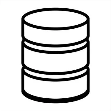 Minimalist database storage icon 8K ultra quality image ratio with database Stock Illustration