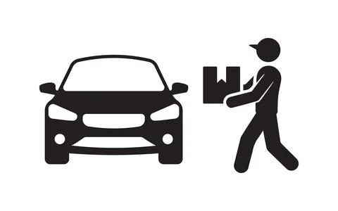 Minimalist Delivery Icon Stock Illustration