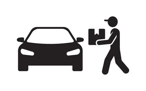 Minimalist Delivery Icon Stock-Illustration