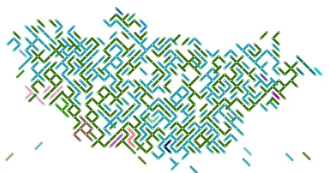 Minimalist Design Diagonal Lines Slide Out Mongolia Map Video stock 327599395