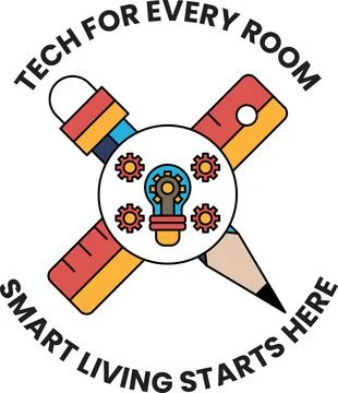 Minimalist design features tech and education symbols 스톡 일러스트