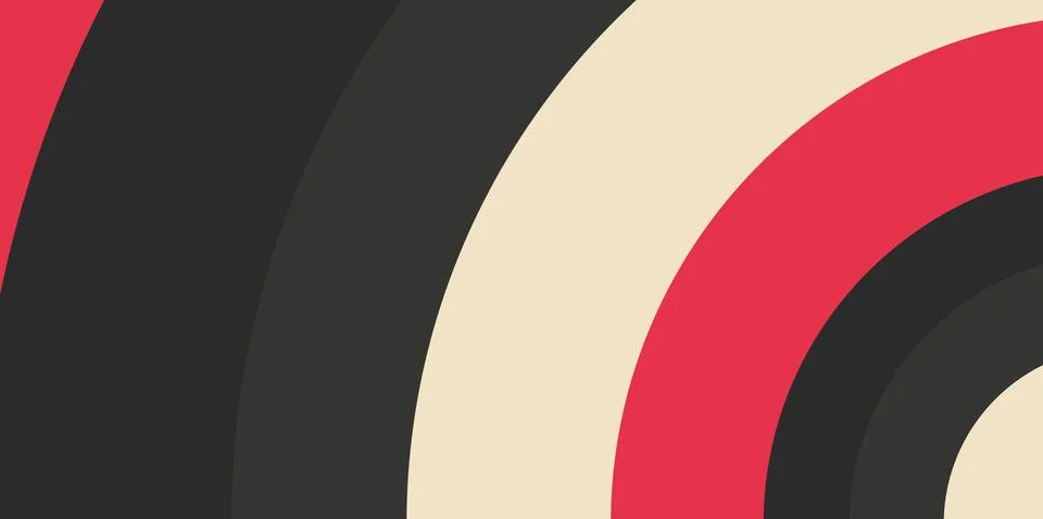 A minimalist design featuring overlapping curved bands in a striking palette Иллюстрация