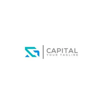 Minimalist design initial C Capital logo design Stock Illustration
