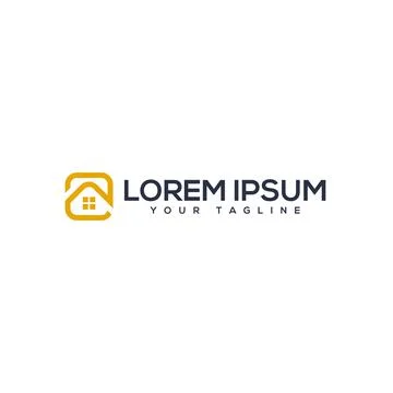 Minimalist design Lorem Ipsum simple logo design Stock Illustration