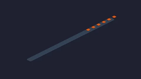 Minimalist diagonal bar with orange segments on a dark blue background Video stock 336263473