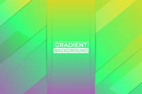 Minimalist Diagonal Gradient Shiny Square Yellow, Green, and Purple Backgroun Stock Illustration