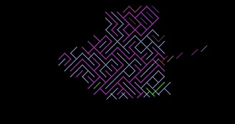 Minimalist Diagonal Lines Algerie Map Loop Stock Footage 323610471