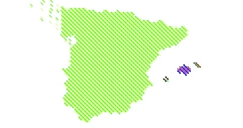 Minimalist Diagonal Slide Animation of Spain Map Stock Footage 327285254