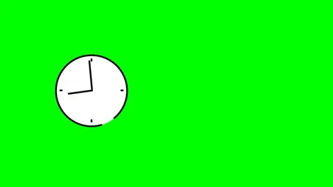 Minimalist dial with simple markings, smoothly moving hands. Countdown Stock Footage 336320113