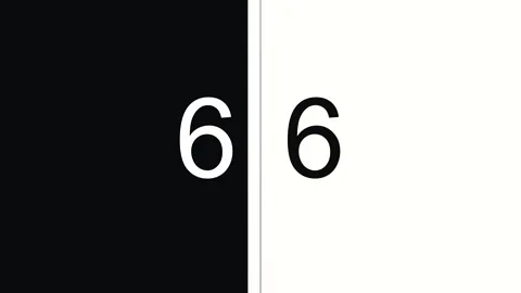 Minimalist digital 10 second countdown timer with numbers counting down 動画素材 347414800
