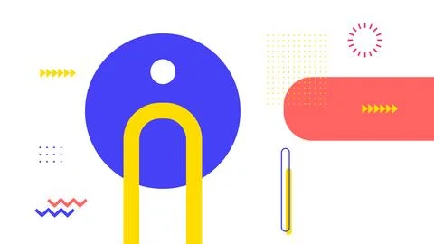 Minimalist Digital Art Composition Stock Illustration