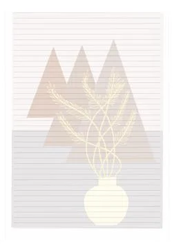 Minimalist digital art drawing vector book page template background Stock Illustration
