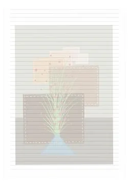 Minimalist digital art drawing vector book page template background Stock Illustration