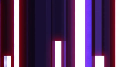 Minimalist digital artwork featuring horizontal neon bars Stock Illustration
