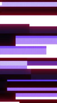 Minimalist digital artwork featuring horizontal neon bars in purple, red, a.. Stock Photos