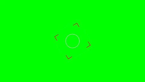 Minimalist digital camera viewfinder overlay on a vibrant green background Stock Footage 340901642