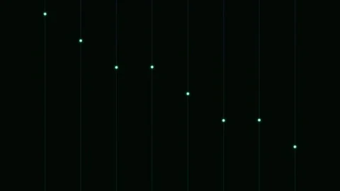 Minimalist digital chart showing a downward trend against a black background Stock Footage 338311365