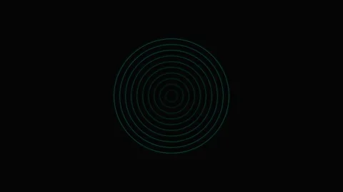 Minimalist digital circular interface design featuring thin glowing lines Stock Footage 339617573