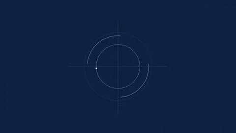 Minimalist digital circular loading animation on a dark navy blue background Stock Footage 338312091