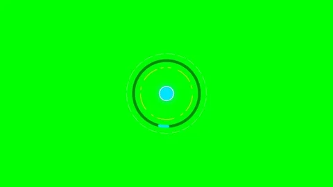 Minimalist digital circular loading animation on a vibrant green background Stock Footage 341839097