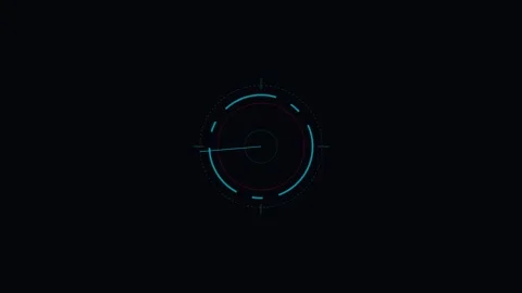 Minimalist digital circular loading icon against a dark black background Stock-Footage 336263167