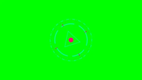 Minimalist digital circular loading icon with a vibrant central pink dot Stock Footage 340266149