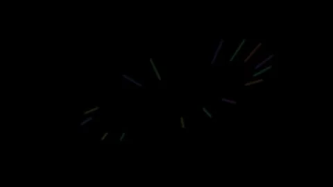 Minimalist digital clock face glowing softly against a stark black background 库存影片 335149717