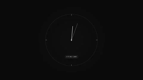 Minimalist Digital Clock Interface Showing Time Progression 库存影片 347627210