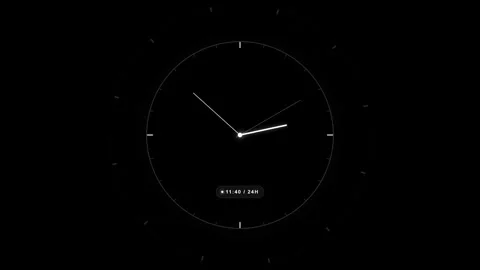 Minimalist Digital Clock Interface Showing Time Progression 库存影片 347629140