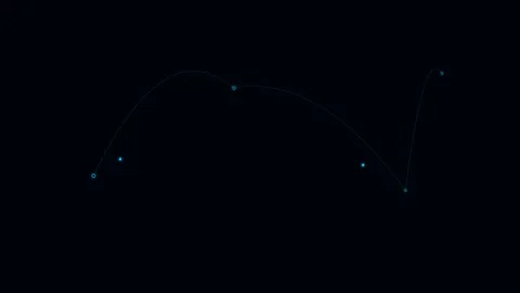 Minimalist digital constellation represented by glowing points on black Stock-Footage 338310793