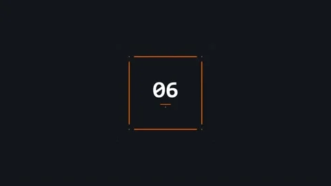 Minimalist Digital Countdown Animation Stock-Footage 347004861