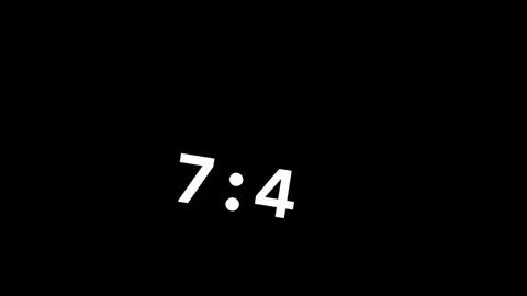 Minimalist Digital Countdown Timer Animation from 7:4 to 0, Ideal for Techn.. 库存影片 330280364