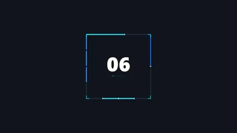 Minimalist Digital Countdown Timer Animation Vídeos de archivo 347004840