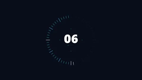 Minimalist Digital Countdown Timer Clock Animation 動画素材 347004843