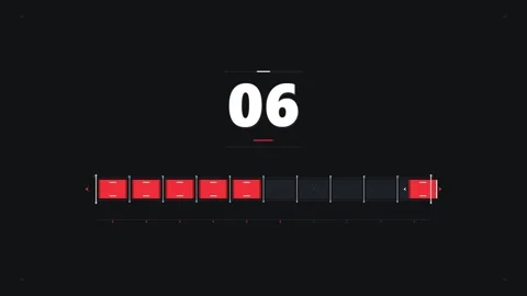 Minimalist Digital Countdown Timer Interface Stockbeeldmateriaal 347004865