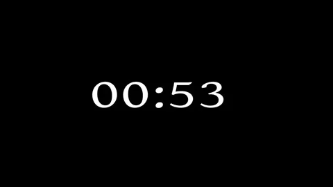 Minimalist digital countdown timer video showing white seconds and minutes .. 스톡 동영상 335493592